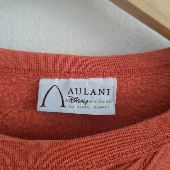 Disney Aulani Hawaii 2023 Mickey Mouse Retro Sweatshirt Mens Size L Brick Orange - Picture 3 of 7